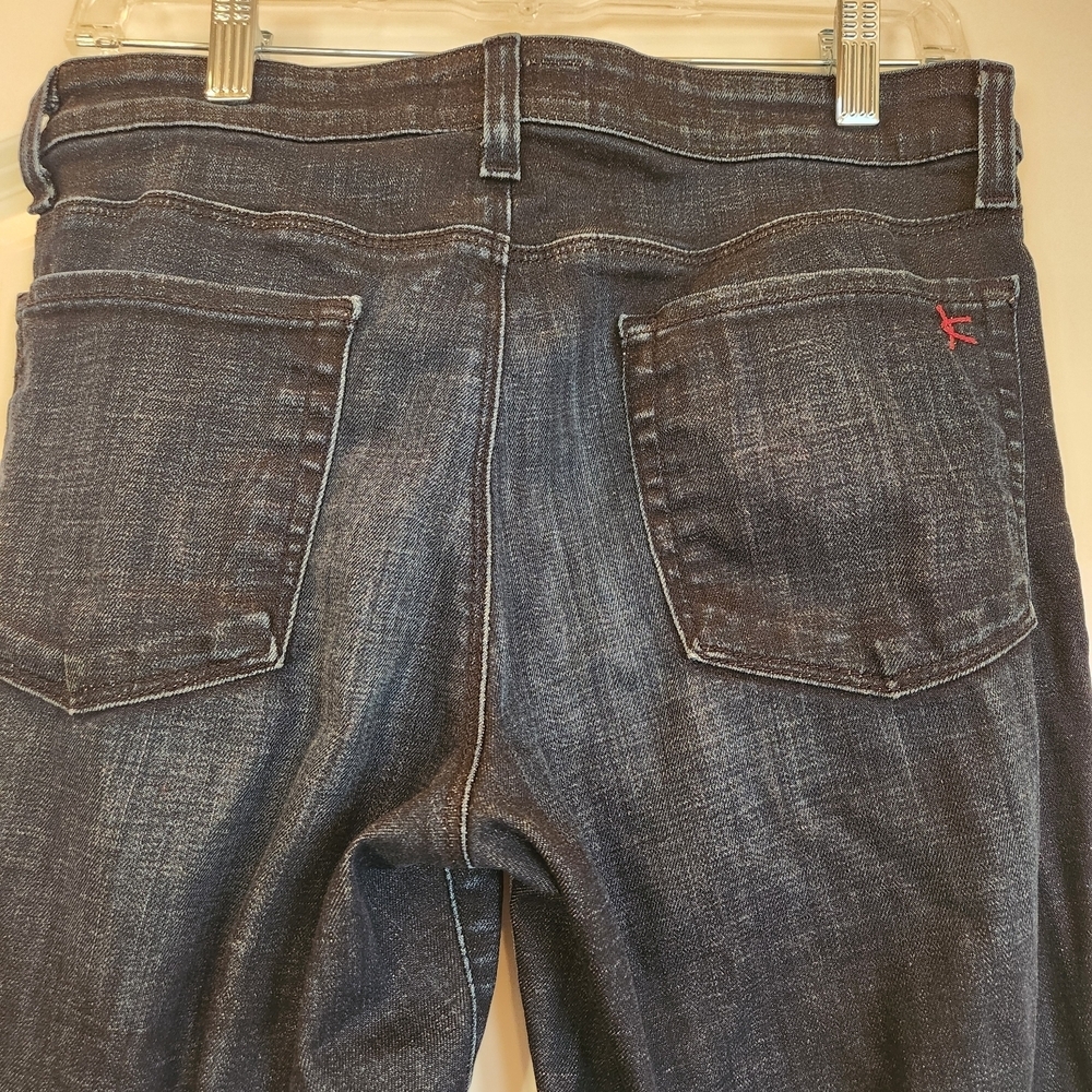 David Kahn Los Angeles Dark Wash Nikki Ankle Zip Jeans Size 30 Mid-Rise Skinny - Picture 7 of 14